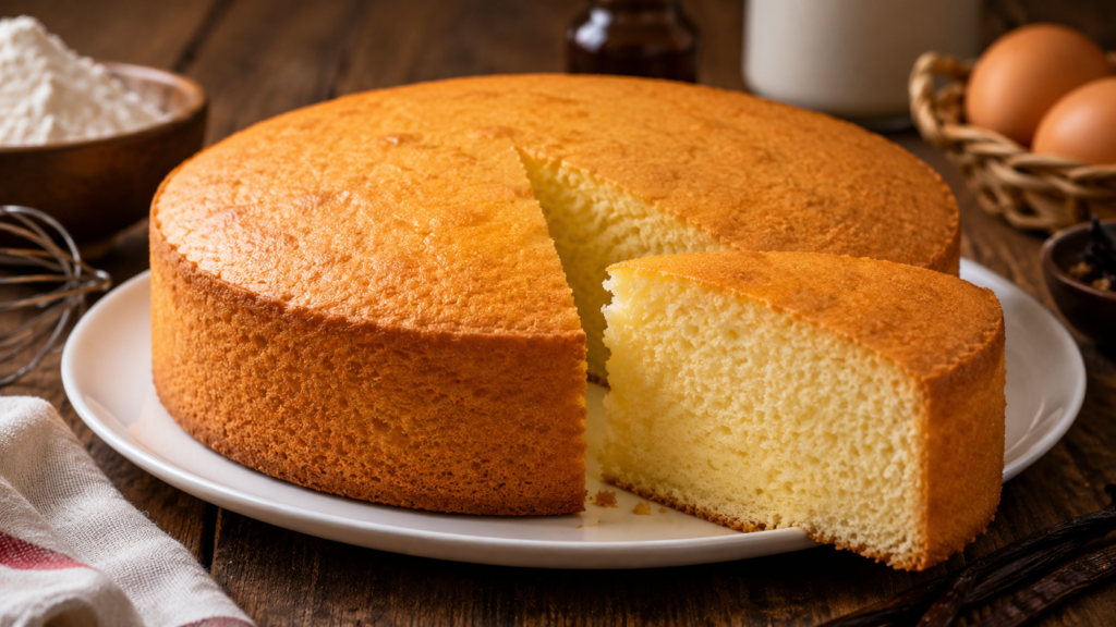 Vanilla Sponge Cake Recipe | Soft And Fluffy Cake